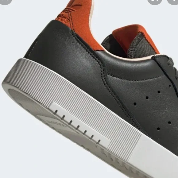 Adidas Supercourt Legend Earth Dark Green Orange EF9182 Tennis Sneaker - Picture 4 of 15